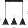 SLE1255-403-03 Светильник подвесной Черный/Черный E27 3*40W ARKET