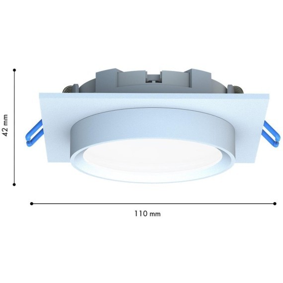 4674-1U, уличный светильник, L110xW110xH42, cutout:D95, 1xGX53LEDx15W, IP44, excluded