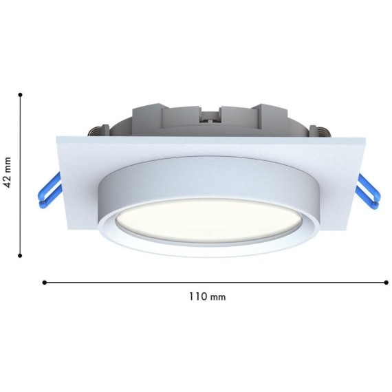 4674-1U, уличный светильник, L110xW110xH42, cutout:D95, 1xGX53LEDx15W, IP44, excluded