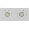Белый встраиваемый светильник под 2 лампы GU10 Denkirs DK2020-WH