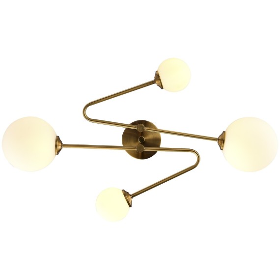 SLE2211-302-04 Светильник потолочный Латунь/Белый G9 4*5W FANTINI