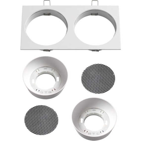 Светильник встраиваемый Novotech WIR IP20 2xGX53 макс 12Вт 220-240V Novotech GEMINI 371007