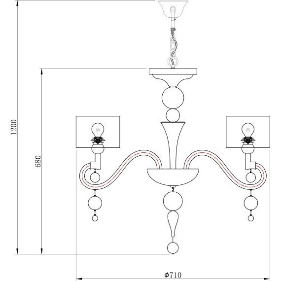 Люстра 2 в 1 подвесная/потолочная Bubble Dreams MOD603-06-N