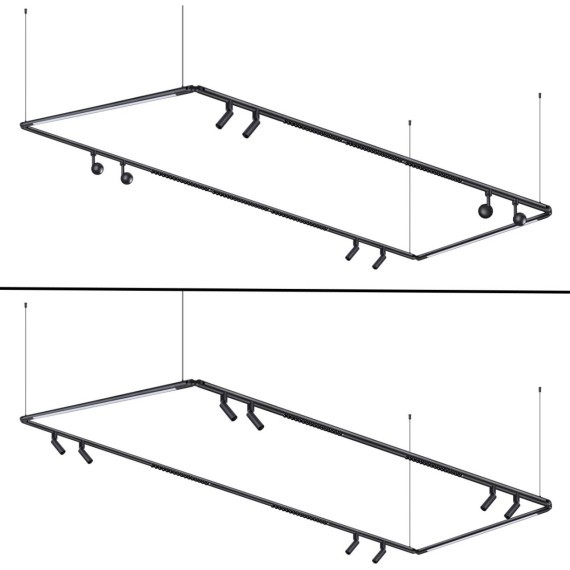 Накладная база с вводом питания и гибким L-соединителем и проводом 200см Novotech Glat 359387