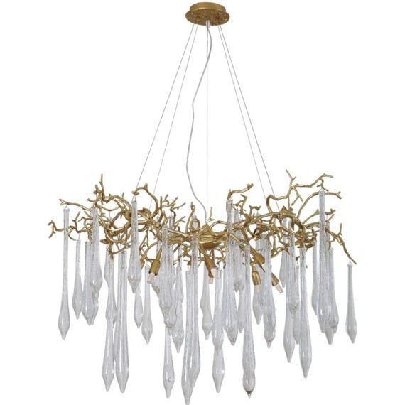 Люстра Crystal Lux REINA SP8 D1000 GOLD PEARL