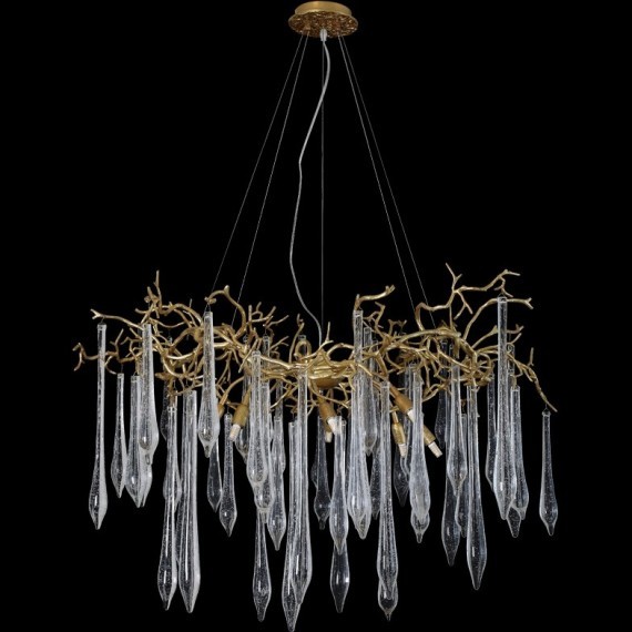 Люстра Crystal Lux REINA SP8 D1000 GOLD PEARL