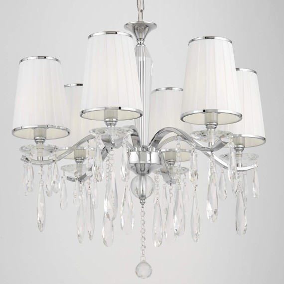 Хрустальная подвесная люстра Lumina Deco Alessia LDP 1726-6 CHR