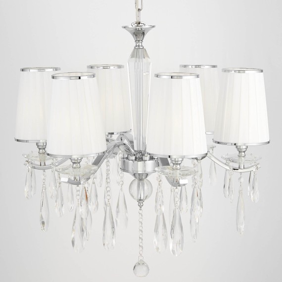 Хрустальная подвесная люстра Lumina Deco Alessia LDP 1726-6 CHR