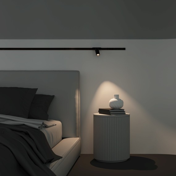 TR103-1-12W4K-M-B Трековый магнитный светодиодный светильник Maytoni Radity 48V CRI90+ 4000К 1100Лм 36° 12Вт