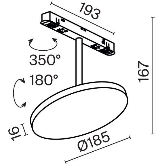 TR131-2-15W3K-B Трековый магнитный светодиодный светильник Maytoni Exility CRI90+ 3000К 712Лм 120° 15Вт