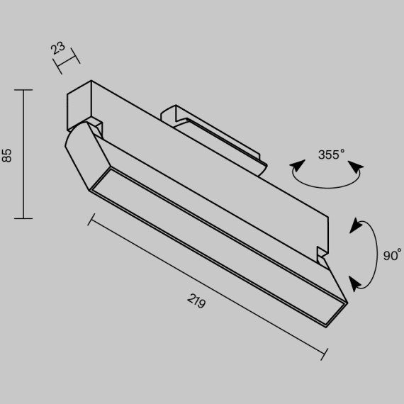 Трековый светильник Technical TR223-1-12WCCT-W-B