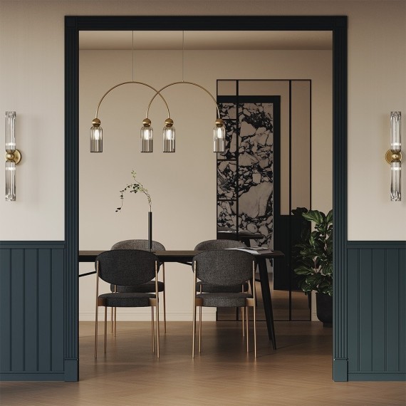 Золотой настенный светильник (бра) с 2 лампами G9 Maytoni Antic MOD302WL-02GR1