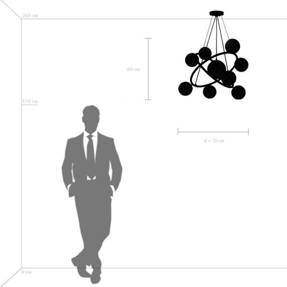 Подвесной светильник кольцом Lightstar 815390 Croco под лампы 9xE14 360W