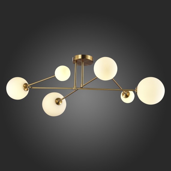 SLE2211-302-06 Светильник потолочный Латунь/Белый G9 LED 6*5W FANTINI