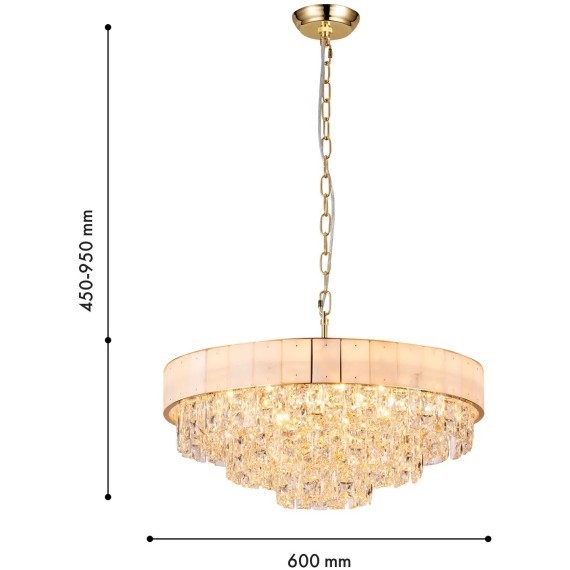 Хрустальная подвесная классическая люстра Favourite Raffinato 4783-12P