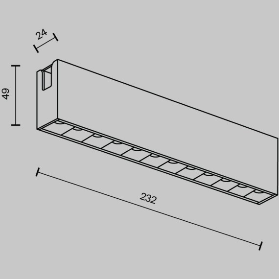 Трековый светильник Technical TR150-1-12W4K-M-B