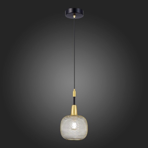 SLE1137-403-01 Подвес Черный, Золотистый/Золотистый E14 1*60W ELITIS