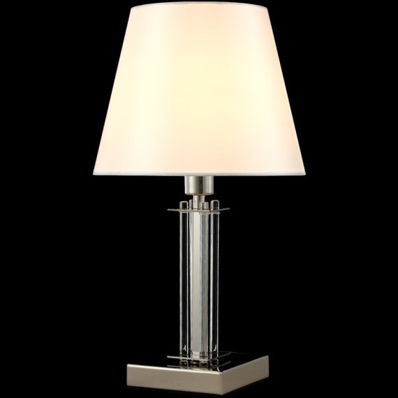 Настольная лампа Crystal Lux NICOLAS LG1 NICKEL/WHITE