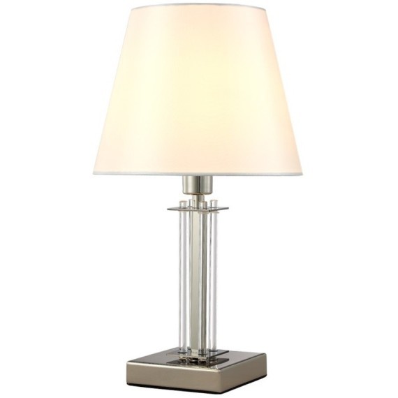 Настольная лампа Crystal Lux NICOLAS LG1 NICKEL/WHITE