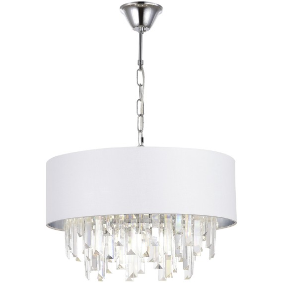 SLE1120-103-07 Светильник подвесной Хром/Белый E14 7*40W DAHLIA