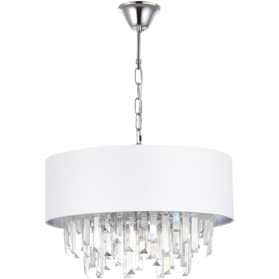 SLE1120-103-07 Светильник подвесной Хром/Белый E14 7*40W DAHLIA