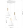 SLE1255-513-03 Светильник подвесной Белый/Белый E27 3*40W ARKET