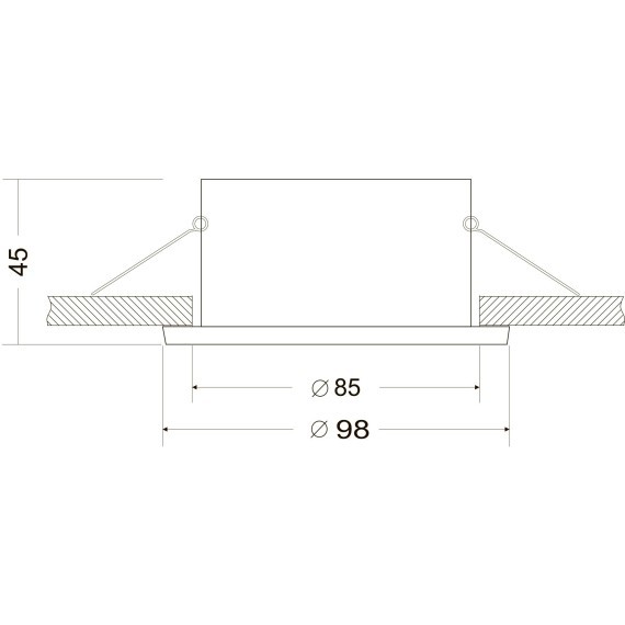 Встраиваемый светильник Maytoni DL030-2-01W Yin под лампу 1xGU10 50W
