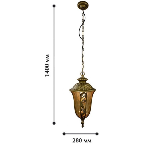 1495-1P, уличный светильник, D280xH1400, 1xE27x60W, IP44, excluded