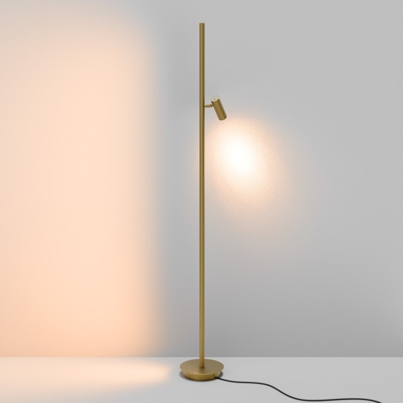 Светодиодный латунный диммируемый напольный светильник (торшер) LED 14Вт RA80 800лм 3000К Maytoni MOD395FL-L28BS3K