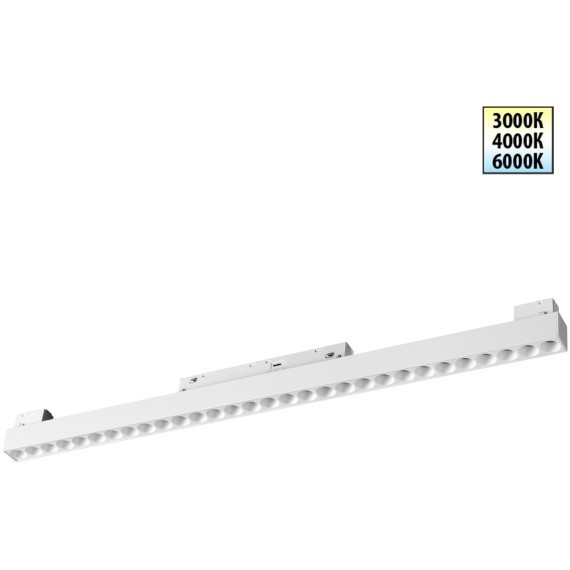 359624 Трековый светильник Novotech SHINO с переключ. цв. темпер. IP20 LED Ra90 Lm1950 3000К\4000К\6000К 30W 48V FLUM