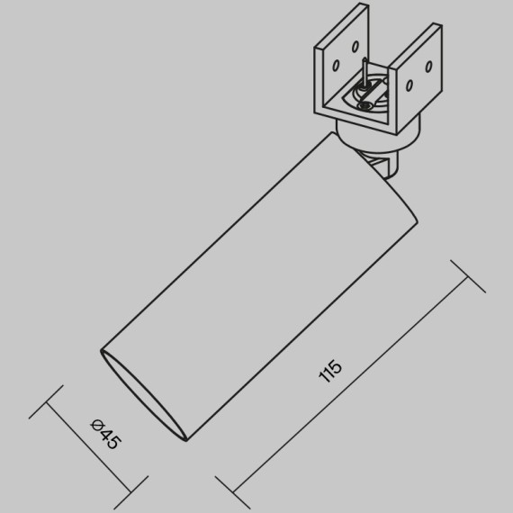 Уличный трековый светильник Outdoor O-TR01-1-S-8WW3K