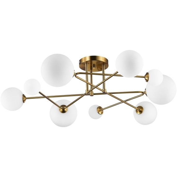 SLE2211-302-09 Светильник потолочный Латунь/Белый G9 LED 9*5W FANTINI