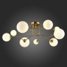 SLE2211-302-09 Светильник потолочный Латунь/Белый G9 LED 9*5W FANTINI