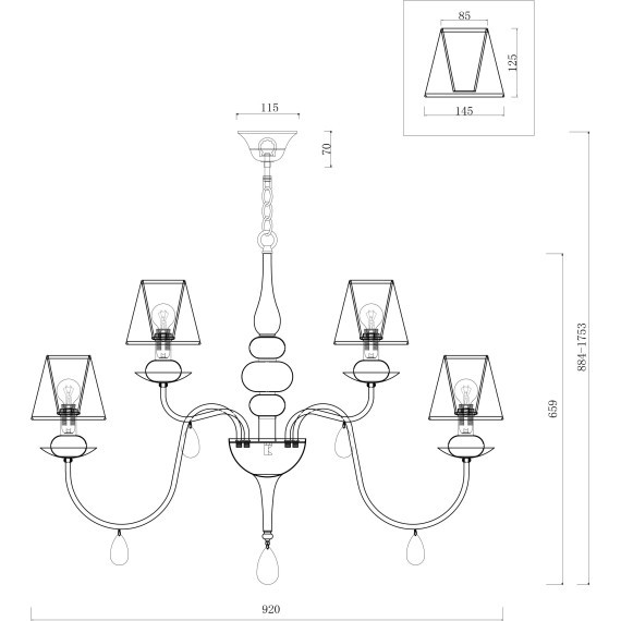 Подвесная люстра Eliza FR5756-PL-12-W