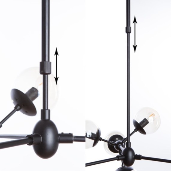 Люстра паук Arte Lamp A1664SP-12BK Bolla под лампы 12xE14 40W