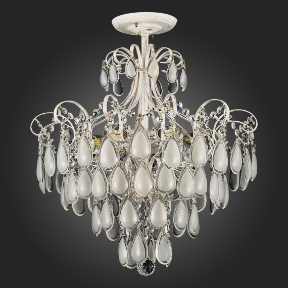 SLE160302-06 Светильник потолочный Золотистый/Белый матовый E14 6*60W MAGONZA