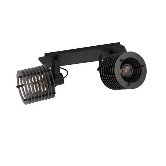 900741 EGLO SEGOVIA Спот потолочный с 2 лампами E27, 80Вт, сталь, дерево, черный, L335, H185, A175