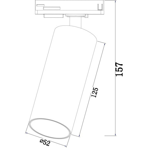Трековый однофазный двужильный спот Maytoni Technical TR021-1-12W3K LED 12W 3000K