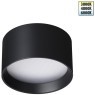 359595 Черный накладной светодиодный светильник с перекл. цв. температуры и рассеивателем призмой 12Вт 550лм 3000К\4000К\6000К Novotech ORBIS