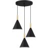SLE1255-423-03 Светильник подвесной Черный/Черный E27 3*40W ARKET