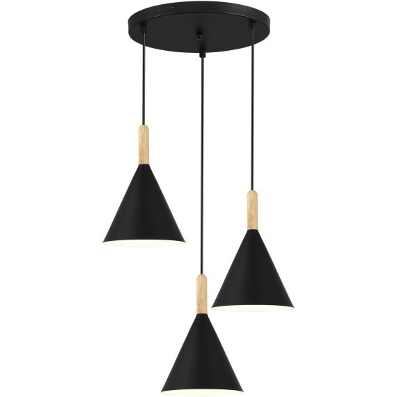 SLE1255-423-03 Светильник подвесной Черный/Черный E27 3*40W ARKET
