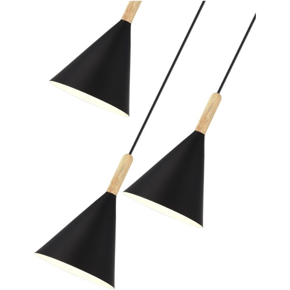 SLE1255-423-03 Светильник подвесной Черный/Черный E27 3*40W ARKET