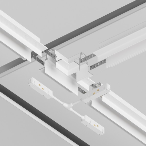 Т-коннектор для шинопроводов в ГКЛ 12.5мм Maytoni Gravity TRA010CT-42W