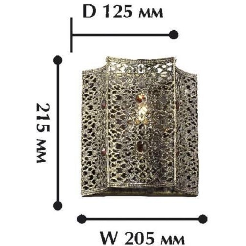 1624-1W, настенный светильник, D125xW205xH215, 1xE14x40W, excluded