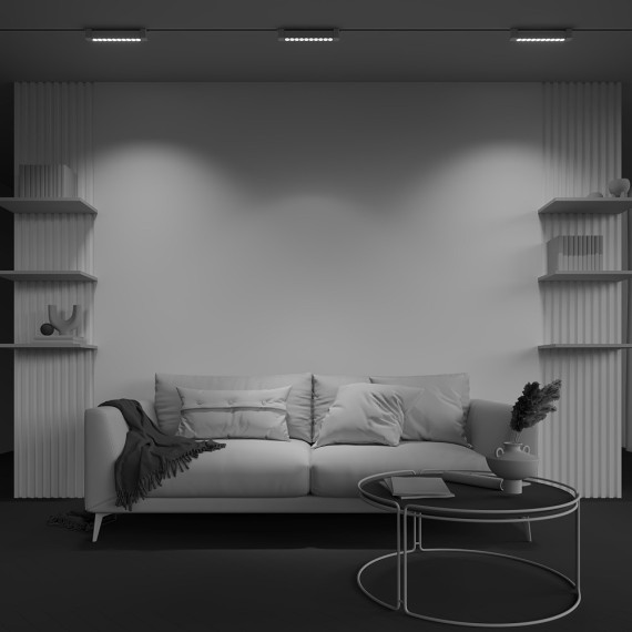 Однофазный двужильный светодиодный трековый светильник Maytoni Unity TR010-1-10W3K-M-W Points Rot 3000К 750Лм CRI90+ 36° 10Вт