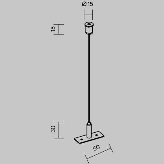 Гибкий подвес для уличной трековой системы Maytoni Elasity IP O-TR001-PB-H2M