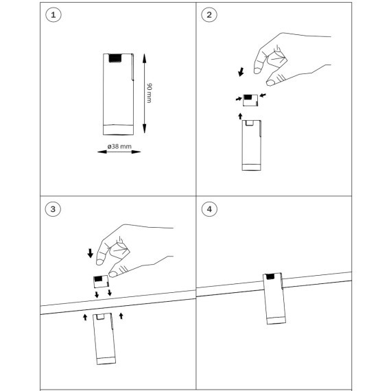 Светильник трековый 48V 6W 4000K 30° черный Due Hermes Lightstar 210047