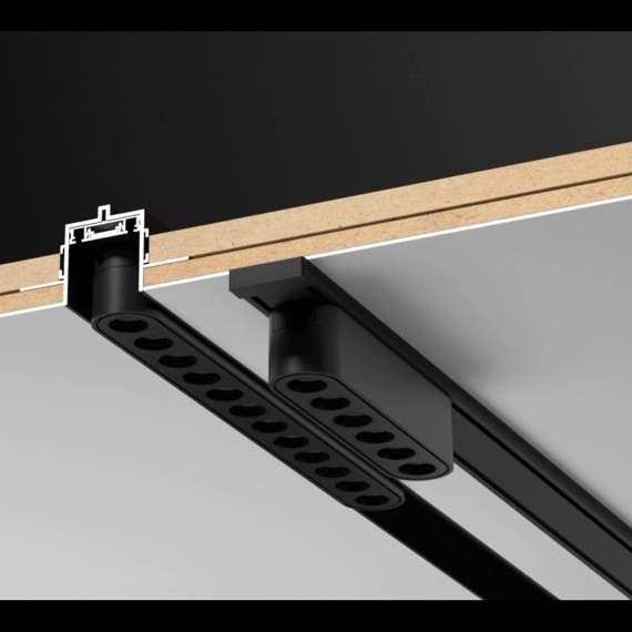 Плоский 1м накладной магнитный шинопровод толщиной 5.5мм Novotech Smal 135194