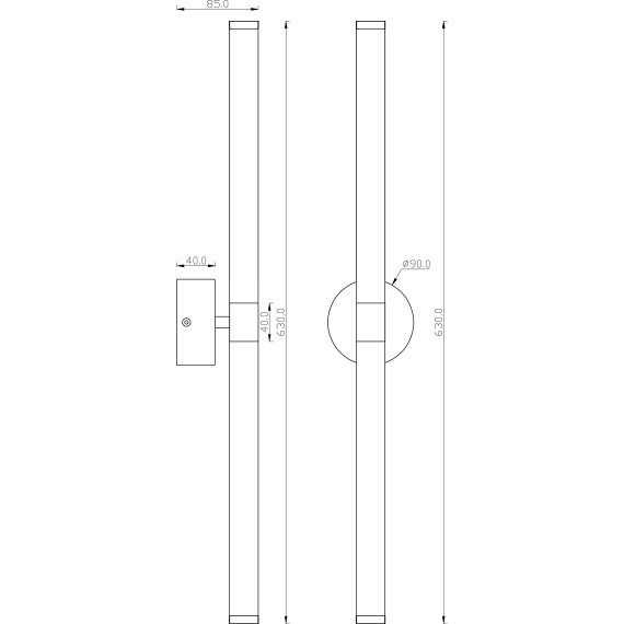 Бра Maytoni MOD106WL-L16G3K Axis светодиодная LED 16W