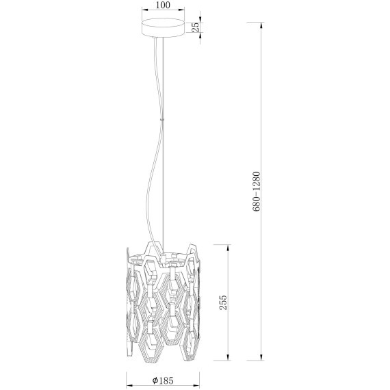 Люстра подвесная Maytoni MOD490PL-01G Tissage под лампу 1xE14 40W